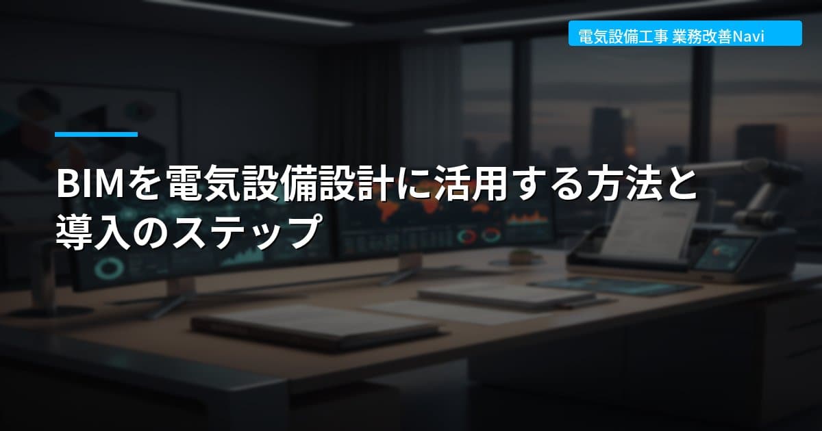 BIMを電気設備設計に活用する方法と導入のステップ