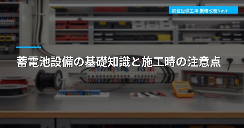 蓄電池設備の基礎知識と施工時の注意点