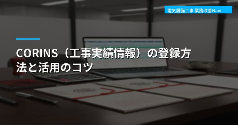 CORINS（工事実績情報）の登録方法と活用のコツ