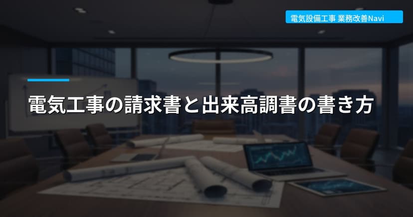 電気工事の請求書と出来高調書の書き方