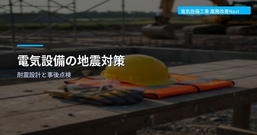 電気設備の地震対策｜耐震設計と事後点検