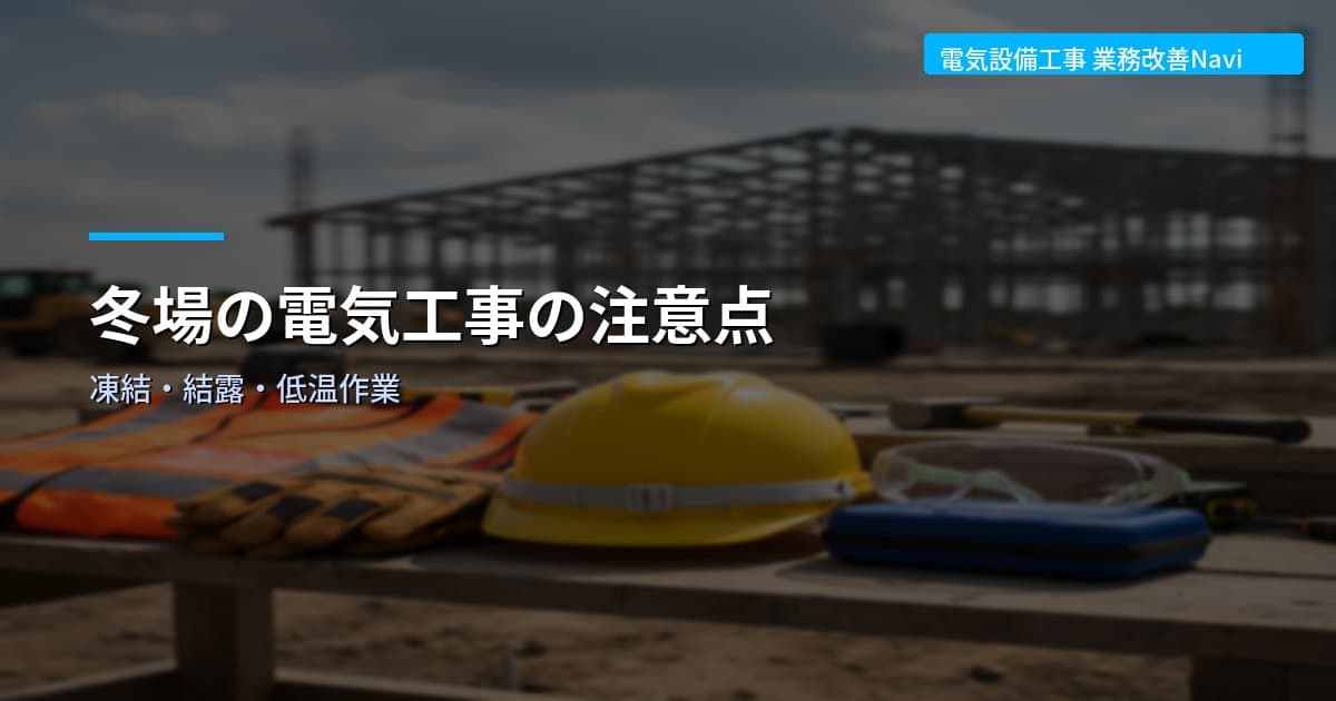 冬場の電気工事の注意点｜凍結・結露・低温作業