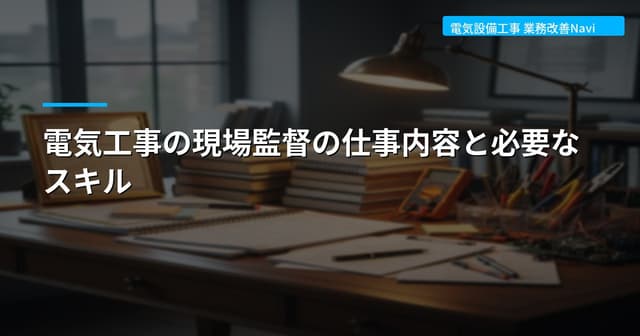 電気工事の現場監督の仕事内容と必要なスキル