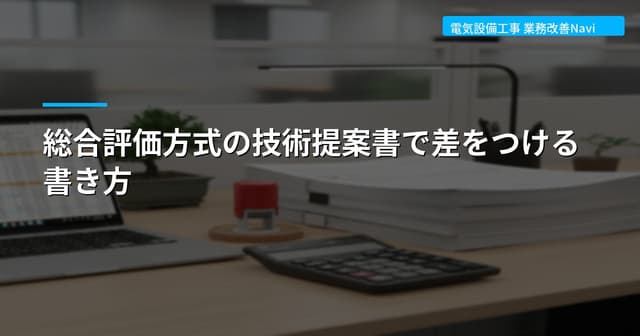 総合評価方式の技術提案書で差をつける書き方