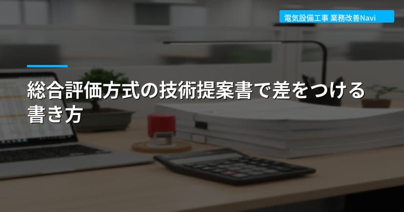 総合評価方式の技術提案書で差をつける書き方