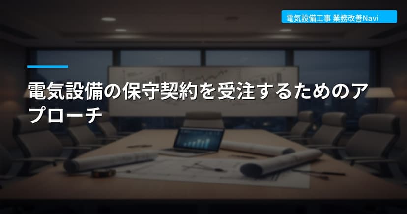 電気設備の保守契約を受注するためのアプローチ