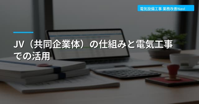 JV（共同企業体）の仕組みと電気工事での活用