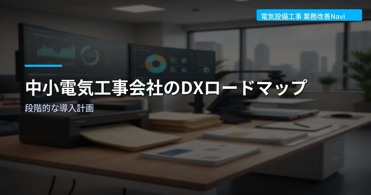 中小電気工事会社のDXロードマップ｜段階的な導入計画