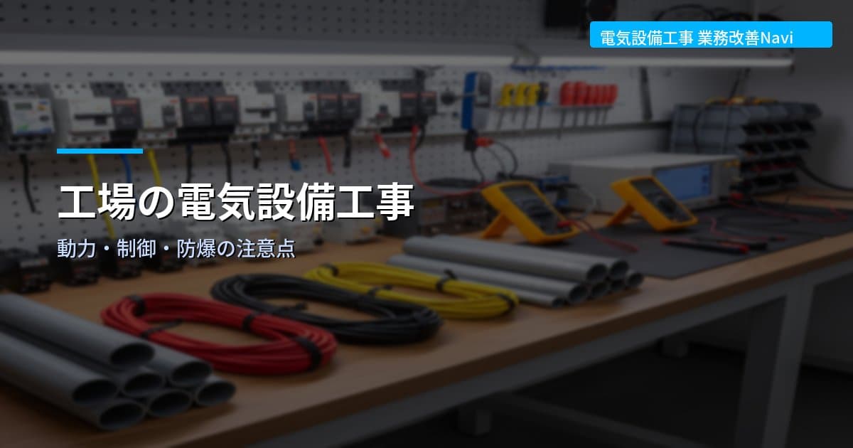 工場の電気設備工事｜動力・制御・防爆の注意点