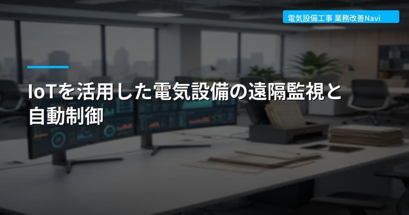 IoTを活用した電気設備の遠隔監視と自動制御