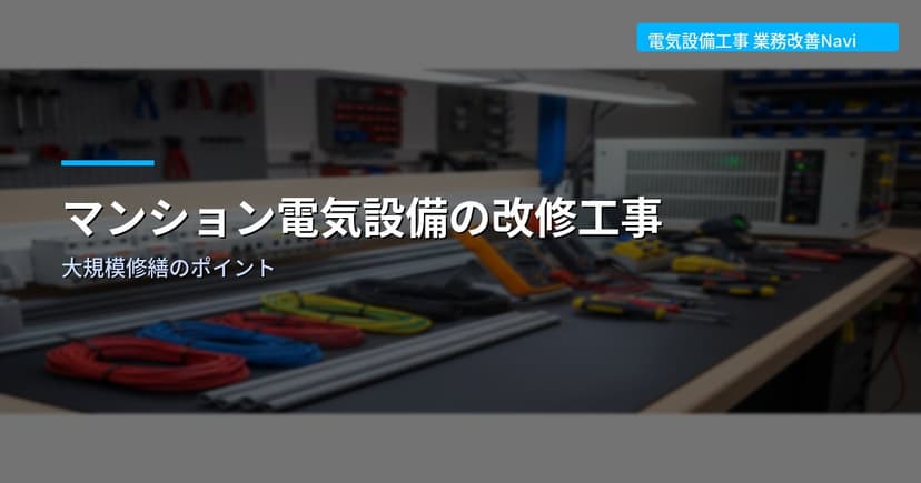 マンション電気設備の改修工事｜大規模修繕のポイント