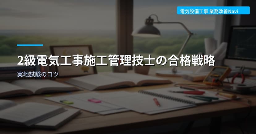 2級電気工事施工管理技士の合格戦略｜実地試験のコツ