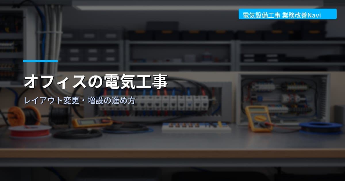 オフィスの電気工事｜レイアウト変更・増設の進め方