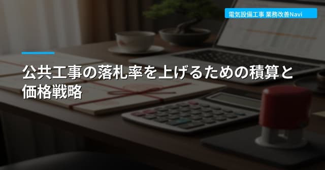 公共工事の落札率を上げるための積算と価格戦略