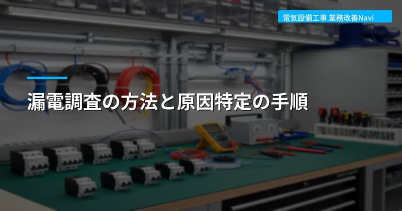 漏電調査の方法と原因特定の手順