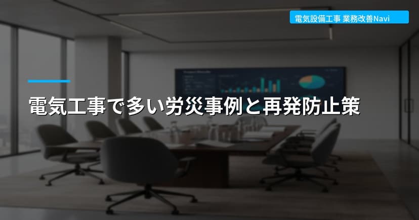 電気工事で多い労災事例と再発防止策