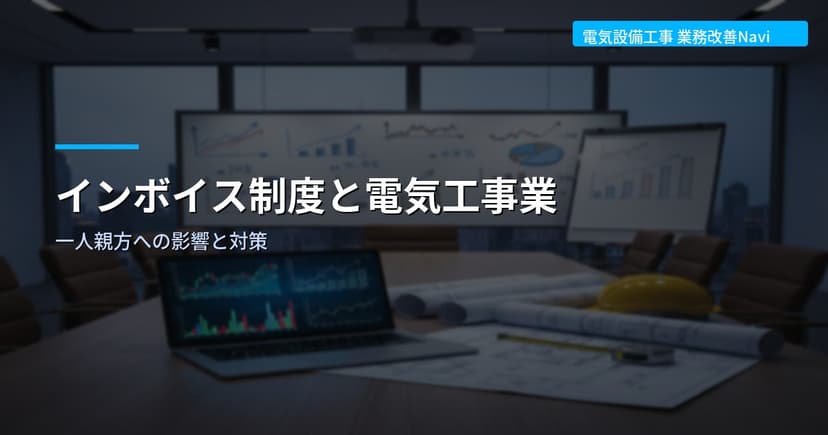インボイス制度と電気工事業｜一人親方への影響と対策