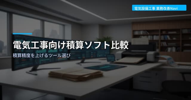 電気工事向け積算ソフト比較｜積算精度を上げるツール選び