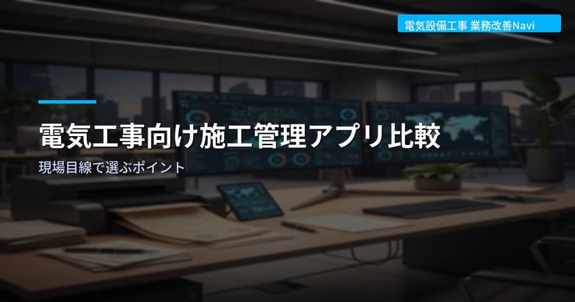 電気工事向け施工管理アプリ比較｜現場目線で選ぶポイント