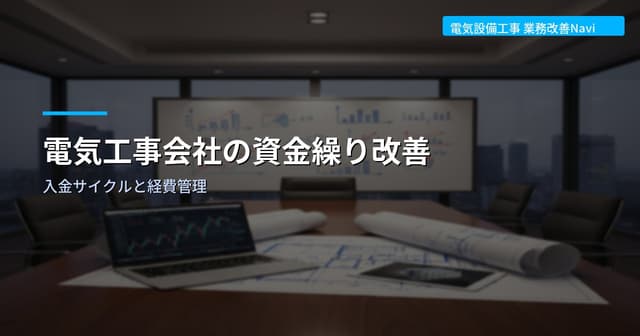 電気工事会社の資金繰り改善｜入金サイクルと経費管理