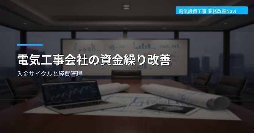 電気工事会社の資金繰り改善｜入金サイクルと経費管理