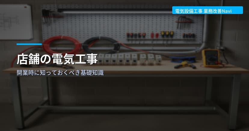 店舗の電気工事｜開業時に知っておくべき基礎知識